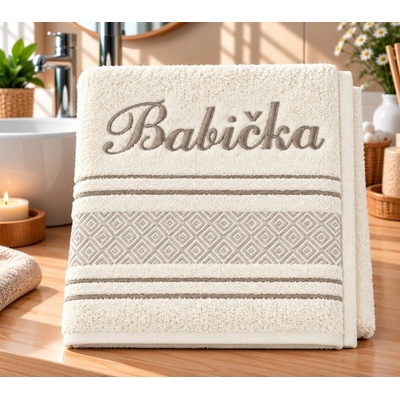 Bellatex 123 008 ručník Babička krémová 50 x 100 cm