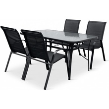 Nábytek Texim Zahradní jídelní set Klaudie transparentní + 4x židle RAMADA