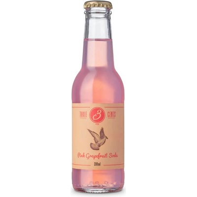 THREE CENTS Pink Grapefruit Soda