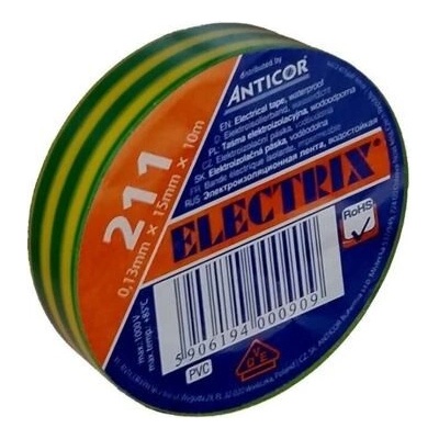 Anticor Electrix 211 Elektrikářská páska 15 mm x 10 m 1 ks zelenožlutá