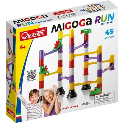 Quercetti Migoga Marble Run - писта за топчета - стартов комплект - 45 бр