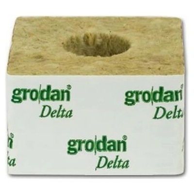 Grodan 100x100x65 mm, pestovateľská kocka s dierou 42x40 mm, 1 ks