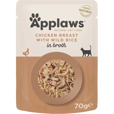 Applaws Капсула APPLAWS Cat, пиле и див ориз 70г