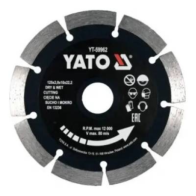 Yato - Kotouč je určen pro řezání za sucha 125 x 22.2 x 2mm