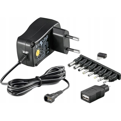 Goobay Univerzální napájecí adaptér 230V/3-12V stejnosměrný 600mA ppadapter-45