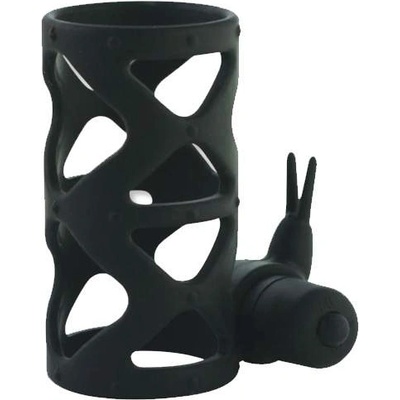 XMS Пенис ринг с вибрации и клиторен стимулатор "slender black" 8 см