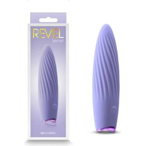  Мини вибратор, спираловидни хребети, 11, 6см. - Revel Kismet Purple (NSTOYS0910)