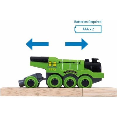 Bigjigs Rail Elektrická lokomotiva Flying Scotsman zelená