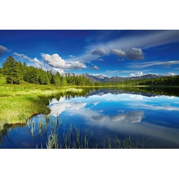 DIMEX ART s. r. o Флизелинов фототапет езеро в алтайските планини 375 x 250 см