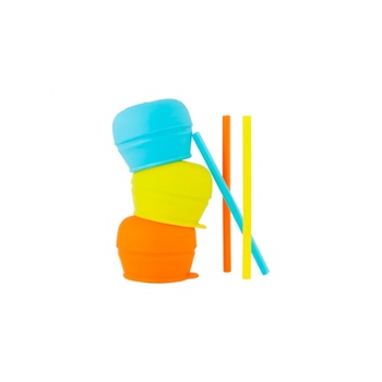 Image 1 of BOON Универсални неразливащи капачета със сламки Boon SNUG - 3 броя (B11149)