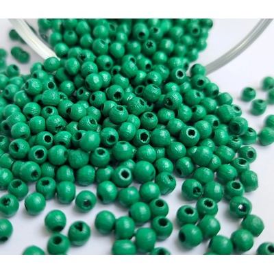 Detoa dřevěné korálky tmavě zelené 4 mm 10 ks – Zbozi.Blesk.cz