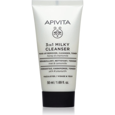APIVITA Cleansing Milk Face & Eyes почистващо мляко 3 в 1 за лице и очи 50ml