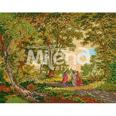 Milena Style Апостолска градина - гоблен със схема конци Ariadna 1: 4 с детайл 1: 1