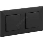 Legrand - Двоен еднополюсен ключ № 1 NILOE STEP черен (LR0038A)