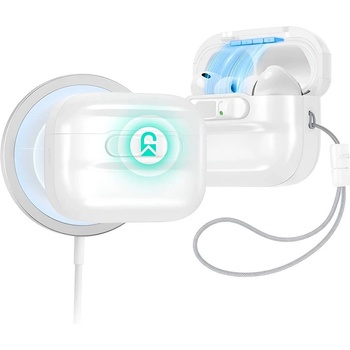 ESR Хибриден удароустойчив кейс с връзка за ръка съвместим с MagSafe за Apple AirPods Pro 3 - ESR Pulse FlickLock MagSafe Case (бял) (KF2360293)