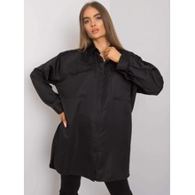Basic dámská oversize sametová košile em-ks-678-1.09 black