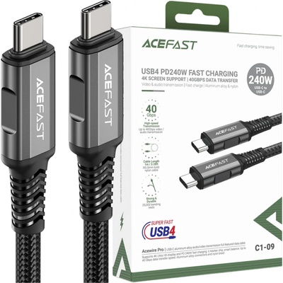 Acefast C1-09 USB-C na USB-C Acefast, 48W, 1m, černo-šedý