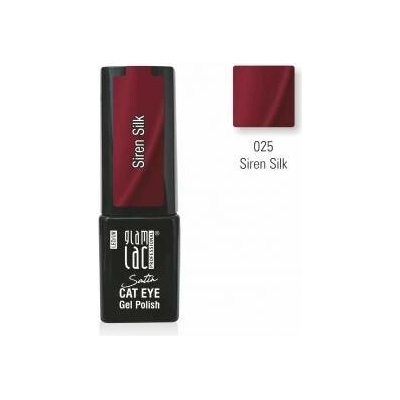 GlamLac Gel lak magnetický červený 025 Siren Silk 6 ml