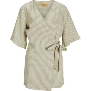 Jack & jones Breeze Summer JJXX short sleeve romper - Beige (Feather Gray Pinstripe)