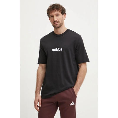 adidas Essentials Linear pánske čierna s potlačou JE8993