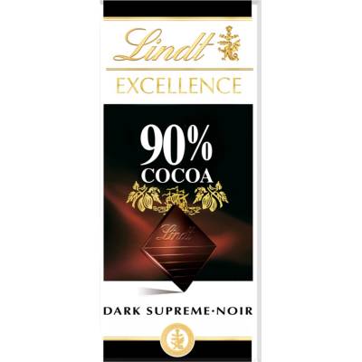 Lindt Excellence Supreme Noir horká čokoláda kakao 90% 100 g