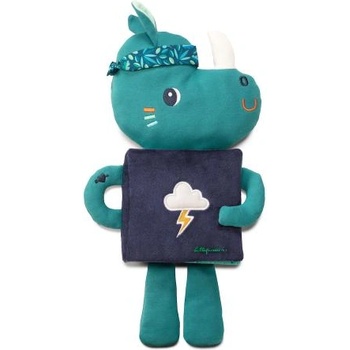 Lilliputiens - текстилна книжка със светеща картинка - носорогът Мариус