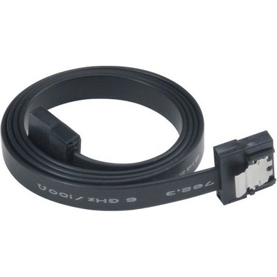 Kabel AKASA Super slim SATA3 datový kabel k HDD,SSD a optickým mechanikám, černý, 15cm AK-CBSA05-15BK