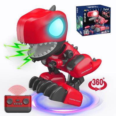 Интерактивен сглобяем динозавър Дино с rc в червен цвят (cr333-pz2401-r)