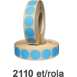 ZINTA Самозалепващи SGP етикети ZINTA, кръгли сини 17mm, 2110 ет. / ролка (17X17X2110-SGP-R-BLUP)