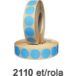 ZINTA Самозалепващи SGP етикети ZINTA, кръгли сини 17mm, 2110 ет. / ролка (17X17X2110-SGP-R-BLUP)