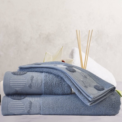 Png Панагюрище Хавлиена кърпа за ръце Мел 30/50 синя 100% египетски памук