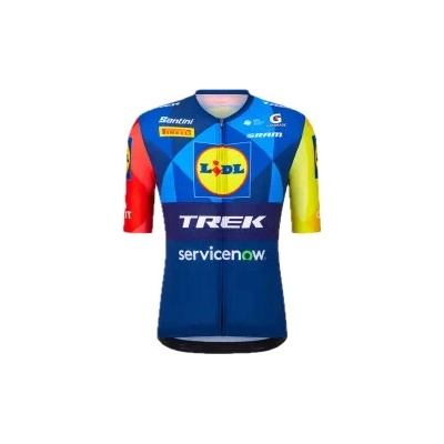 Santini závodní replika týmu Lidl tmavě modrá/žlutá pánský