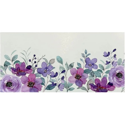 Obal na darčekové poukazy 220x110 mm, biely, rozkvitnutá lúka
