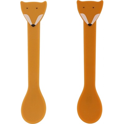 Trixie Baby Dětské silikonové lžičky Mr. Fox 2 ks