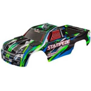 Traxxas каросерия Stampede зелена (без щифтове)