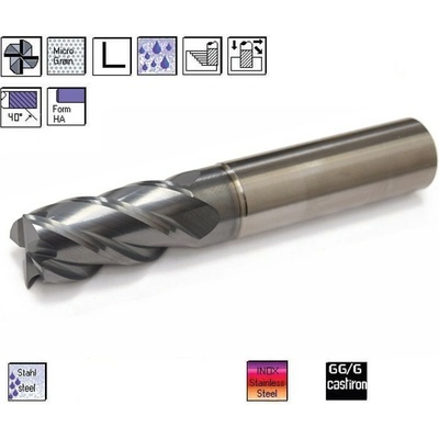 SK univerzální fréza pr. 6,0 x 13,0 mm s osazením 4bř. 40° AlCrN , CERANIT 61.600