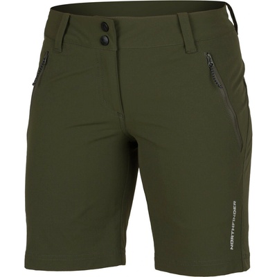Northfinder dámske trekingové technické regular fit strečové šortky Chandra darkgreen BE-4512OR
