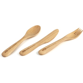 GSI Outdoors Rakau Cutlery Set Цвят: бежов