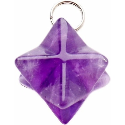 Nefertitis Ametyst chevron přívěsek Merkaba hvězda NF9983