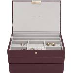 Stackers Classic Stackers Кутия за бижута тройна, бордо (76861)