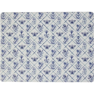 4ks pevné korkové prostírání s modrými květy - 30*40*0,4cm - Mars & More