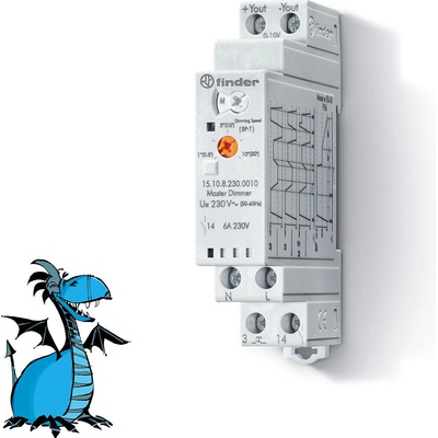 FINDER Stmívač 15.10.8.230.0010, DIN-lišta, generátor 0-10V 151082300010