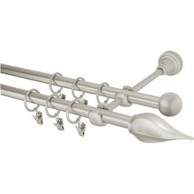 HEBR Garnýž Twister chrom mat dvojitá 150 cm