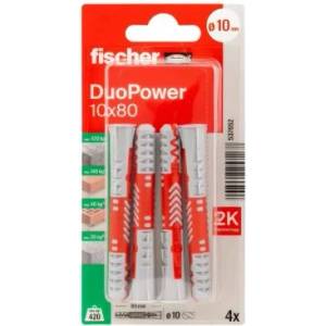  ДЮБЕЛ fischer 537652 duopower ф10х80мм УНИВЕРСАЛЕН 4бр (537652)