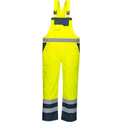 Portwest nohavice S488 s laclem nepromokavé reflexní Žlutá/navy