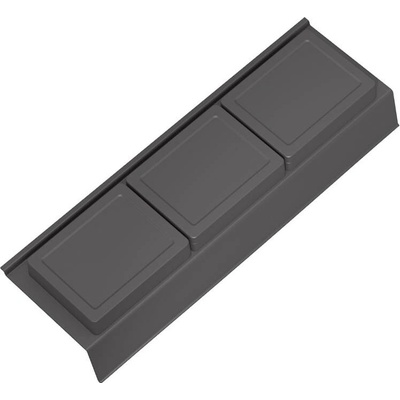 GOLLINUCCI Koupelnový organizér s přísl. pro hloubku 400 mm, antracit 122x372x69