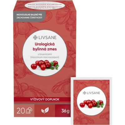 LIVSANE Urologická bylinná zmess brusnicami 20 x 1,8 g