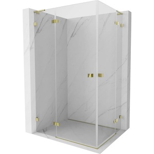 Mexen Lunar L Duo лява душ кабина, 115 x 75 см, прозрачна, златна - 834L-115L-075P-50-00 (834L-115L-075P-50-00)