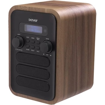 Image 1 of Denver Electronics Радио Denver DAB-48GREY, LCD дисплей, Bluetooth, 3.5mm жак, дърво (DAB-48GREY)