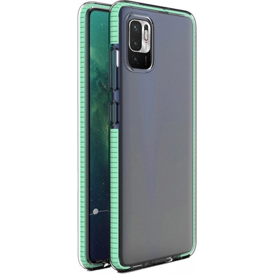 HQWear Кейс с цветна рамка Spring Case за Xiaomi Redmi Note 10 5G/Poco M3 Pro, Мента (9145576232538)